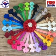 21 Colors 2.5” Baby Ribbon Bows Headband Toddler Girls Hairband Christening Baby Hair Band price
