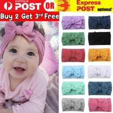 Baby Girl Infant Toddler Bow Hairband Headband Turban Big Knot Head Wrap Soft Baby Hair Band price