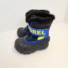Sorel Toddler Snow Commander Boots  Boys Size 7 Blue And Black Faux Fur Lined Boys' Boots price