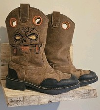 Cody James Boys Skull Work Cowboy Boots - Broad Square Toe Little Boy Size 1 Boys' Boots price