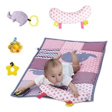 Baby Tummy Time Mat, Lovvie & Joy Portable PlayMat for Newborn Girl & Boy Baby Safe Sleep Pillow price