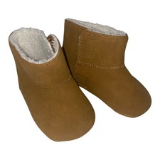 Nutmeg Baby Tan Fleece Lined Ankle Boots EU 17 9-12 Months Soft Sole Baby Boots price