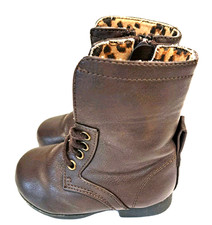 Children’s Place Baby Girl Boots US 5 Brown Zipper / Lace Up Baby Boots price