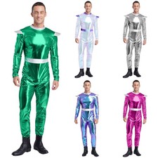 Mens Men'S Outfits Clothing Themed Costume Outer Space Alien Shiny Performance Men's Costume price