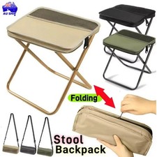 Portable Outdoor Folding Stool Camping Fishing Picnic Chair Seat Hiking Metal AU Folding Stool price