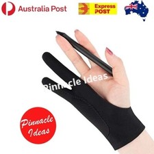 1x Black Professional Artist Drawing Two Finger  Glove Tablet Graphic Sketch Graphic Tablets price
