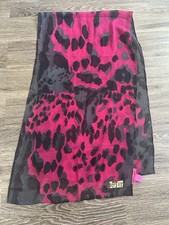 Betsey Johnson Women's Scarf Cheetah Print Pink And Black Women's Neck Warmer price