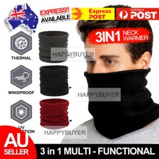 Men Women's Winter Fleece Snood Scarf Neck Warmer Thermal Ski Beanie Hat Cap AU Women's Neck Warmer price