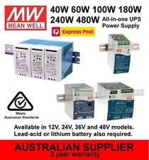 MeanWell DRC / DRS All-in-One UPS 40W 60W 100W 180W 240W 480W 12V 24V 36V 48V Uninterruptible Power Supplies (UPS) price