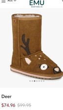EMU AUSTRALIA BOOTS Kids unisex Shoes Leather Merino wool Size US K9 UK 8 Unisex Kids' Booties price