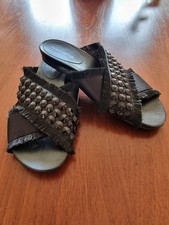 BLACK  FLAT SLIDES  FILIPPO RAPHAEL SIZE 39 Women's Slippers and Sandals price