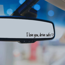 I Love You Drive Safe Heart Mirror Decal Sticker Vinyl Truck Window Car 2026 New Sticker Mirror price