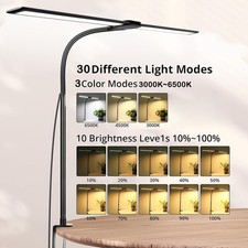 LED Desk Lamp with Clamp Eye-Caring Clip Lights for Home Office 3 Colors Dimming Office Desk Lamp price