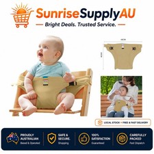 Portable High Chair for Toddlers - Adjustable Strap Dining Seat in Khaki Portable High Chair price