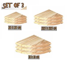 Set Of 3 Natural Wood Corner Shelves / Shelf / Pine Shelf / Floating Shelf 3SIZE Kitchen Corner Set price