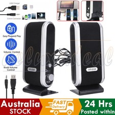 1 Pair Super Bass Usb Subwoofer Computer Speaker Stereo For Laptop TV Desktop PC Computer Speakers price