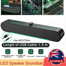 Wired PC Speakers LED Computer Stereo Speaker USB Powered for Desktop PC Laptop Computer Speakers price