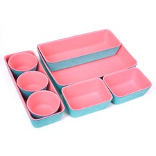 8Pcs Foldable Felt Drawer Organizers Bins Desk Dividers Tray Office Storage Bin Office Drawer Unit price