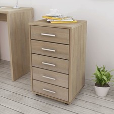 Office Drawer Unit with Castors 5 Drawers Oak Office Drawer Unit price