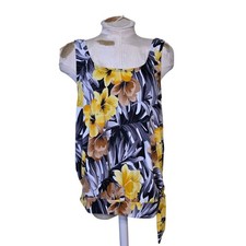 Swimsuits For All Hibiscus Floral Side Tie Blouson Tankini Top Size 16 beachy Tankini price