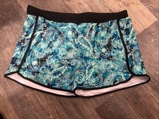 Holipick Blue Blue Green Paisley Tankini Bottom Swim Shorts Size 22 Tankini price