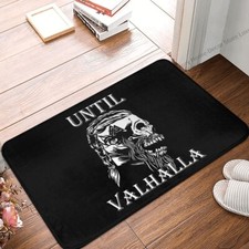 Viking Bathroom  Warrior Until Valhalla Doormat Flannel Carpet Outdoor Rug Home Baby Room Rug price