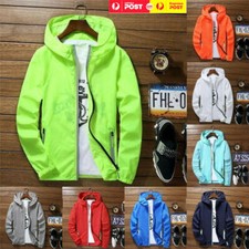 Men Wind Breaker Rain Coat Zipper Hoodie Jacket Quick Dry Sport Running Outwear Men's Coat price