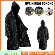 Waterproof Raincoat Jacket Black Mens Womens Long Hooded Rainwear EVA Rain Coat Men's Coat price