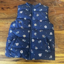 Target Navy Reversible Puffer Vest Girl 7 EUC Girls' Vest price