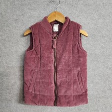 Girls Winter Vest Size 5 Cord Full Zip Cotton Maroon Warm Pockets Girls' Vest price