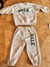 Yale University Toddler Sweatsuit Set White Crewneck Sweatshirt Jogger Pants Baby Mevlut Outfit price