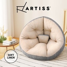 Artiss Floor Lounge Sofa Bed Chair Foldable Lazy Couch Chaise Washable Beige Sofa Bed price