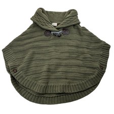 Girls size 5, Jack & Milly, khaki chunky knit poncho sweater, EUC Girls' Poncho price