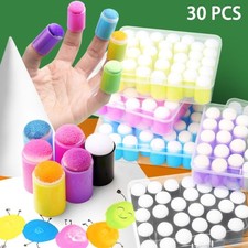 30pcs Finger Sponge Daubers for Face Paint Painting Chalk Ink Card Making Draw Face & Finger Paint price