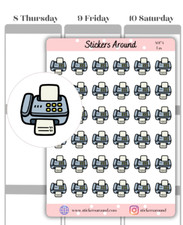 Fax Machine Icon Planner Stickers, Fax Document Sticker for Calendar & Journal Fax Machine price