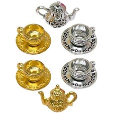2 Sets Dollhouse Mini Tea Teapot Kitchen Pretend Play Accessories Tea / Teapot Sets price
