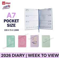 2026 Diary Week To View A7 Pocket Size PVC Soft Cover Office Planner Journal AU Planner price