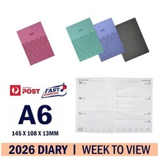 2026 A6 Planner Diary Week To View PU Leather Hard Cover Journal Business Office Planner price