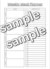 Weekly Meal Planner Digital Print Reprintable PDF File Planner price