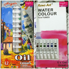 Oil Color Water Colour 12 Tube Set x 12ml Art Supplies Drawing Painting Colours Painting Supplies price