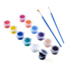 12pcs Acrylic Paint Set With 2 Brushes Kids Art Painting Learning Craft Supplies Painting Supplies price