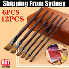 6/12X Art Painting Brushes Set Nylon Acrylic Oil Watercolor Artist Paint Brush Painting Supplies price