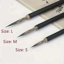 “3pc Chinese Calligraphy Paint Brush Set – Fine Ceramics & Weasel Hair Brush” Painting Supplies price