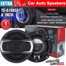 2PCS 6" inch 600W Coaxial Rear Stereo Speakers 4 Way Car Audio Subwoofer Bass AU Car Speakers & Subwoofer price