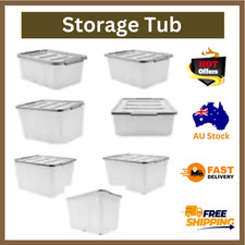 Large Storage Box Heavy Duty Plastic Tub Stackable Lid Organiser Containers Box* Storage Containers price