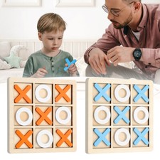 Wooden Board Tic TAC Toe Game XO Table Toy Family Educational for Adult Kids Games for Adults price