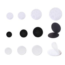 Hook & Loop Sticky Self Adhesive Round Dots 10,15,20,30,50mm Clear, Black, White Adhesive price