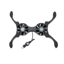 Black Foldable Laptop Cooler Pad 2 Powerful Fans 2100RPM for 7"-15" Notebook Laptop Fan price