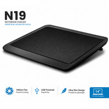 N19 Laptop Cooler 14" Notebook Cooling Pad USB Fan Metal Mesh Slim Laptop Fan price