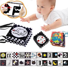 Newborn Crib Toys 0-12 Months Baby Sensory Cloth Book High Contrast Toy Gifts Baby Toys price